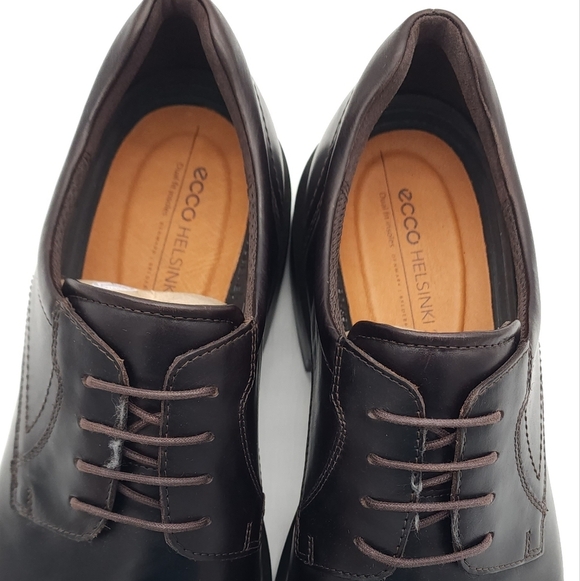 ECCO Men\'s Helsinki 2 Plain Toe Mocha Leather Shoe Size 13-13.5 EU 47 main image 8